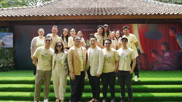 Jumpa pers Drama Musikal Keluarga Cemara di Cipete, Jakarta Selatan, pada Kamis (30/5/2024).