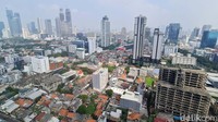 Pemandangan gedung bertingkat dikawasan Kebon Sirih, Jakarta Pusat, Kamis (30/5/2024).  