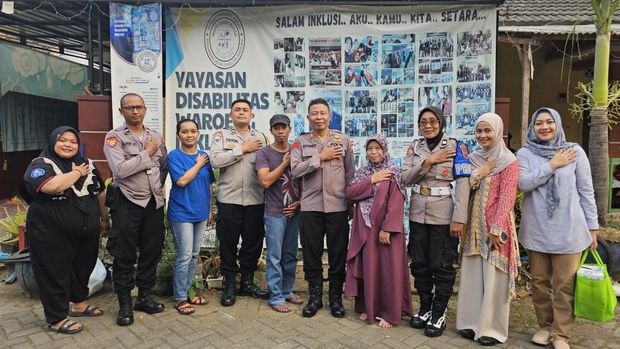 Polsek Kedungkandang silaturahmi ke Yayasan Disabilitas Waroeng Inklusi