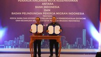 Badan Pelindungan Pekerja Migran Indonesia (BP2MI) dan Bank Indonesia (BI) melakukan penandatanganan nota kesepahaman (MoU) tentang kerjasama dan koordinasi dalam rangka pemberdayaan ekonomi dan keuangan serta statistik Pekerja Migran Indonesia. 