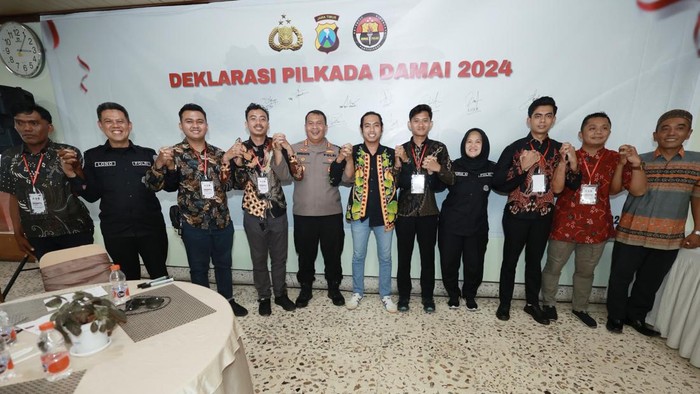 Deklarasi Pilkada Damai 2024 Polda dan Warganet Jatim.