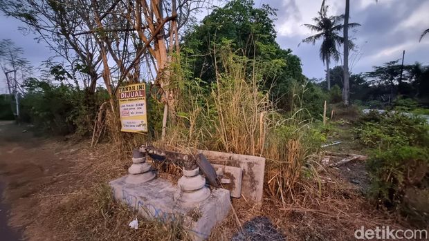 Suasana lokasi yang diduga menjadi pusat situs Gunung Wingko, Srigading, Sanden, Bantul, Kamis (30/5/2024).