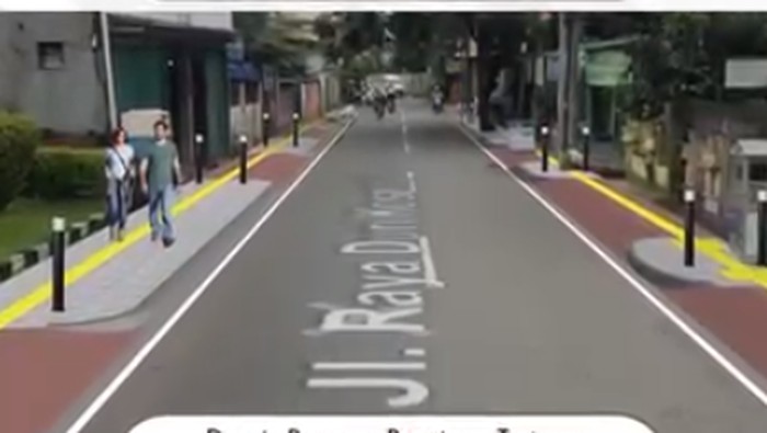 Trotoar di Jalan Raya Duri Kosambi. (Gisella Previan Laoh/detikcom)