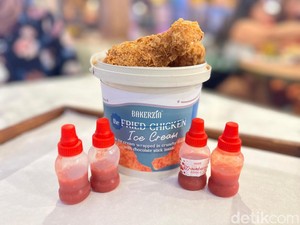 Hadir di Jakarta! Begini Kenikmatan Es Krim Ayam Goreng yang Viral