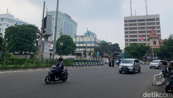 Demo Bela Palestina di Kedubes AS Selesai dengan Tertib, Jalan Medan Merdeka Selatan Kembali Normal