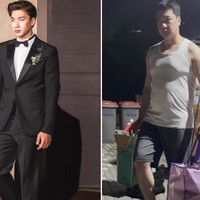 Potret menawan itu sayangnya tidak bertahan selamanya. Setelahnya, Jae Hyun menunjukkan bagaimana gaya runway-nya ketika membuang sampah. Tentu tidak dengan jas dan riasan, sekarang pria tersebut lebih nyaman mengenakan kaus kutang dan celana pendek dengan perutnya yang membuncit. Foto: Instagram @star.jjj
