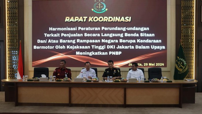 Kejati DKI gelar rakor terkait harmonisasi peraturan perundang-undangan terkait penjualan secara langsung benda sitaan dan atau barang rampasan negara berupa kendaraan bermotor (dok istimewa)