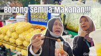 Kalau ini vlog Mba Lala saat borong semua makanan kaki lima. Ada cilok, cendol, corndog dan masih banyak lagi. Foto: Instagram/YouTube @shela_lala96