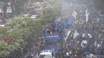 Lautan Biru Bobotoh Sambut Persib di Bandung
