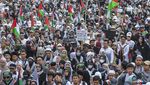 Massa Kembali Gelar Aksi Bela Palestina All Eyes On Rafah di Kedubes AS