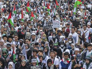 Massa Bela Palestina Bubar, Jalan Medan Merdeka Selatan Kembali Normal