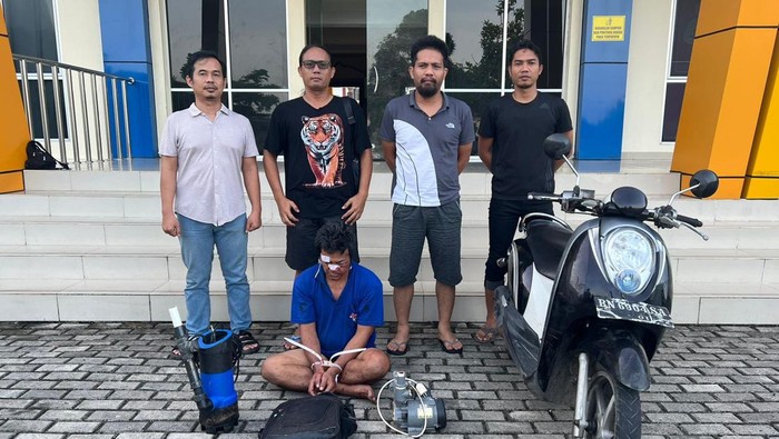 Zulpikar ditangkap usai berusaha curi mesin air dan penyedot tinja rumah sakit.