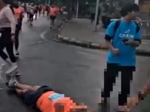 Momen Pelari Makassar Half Marathon Meninggal Diduga Akibat Henti Jantung
