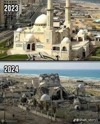 potret sedih gaza sebelum dan setelah dibombardir israel