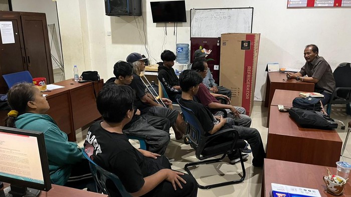 Rombongan pemotor yang diamankan di Polsek Gondokusuman, Minggu (2/6/2024).