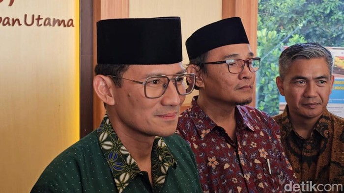 Sandiaga Uno ditemui di Universitas Muhammadiyah Karanganyar, Minggu (2/6/2024).