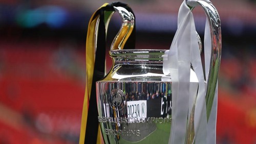 LONDON, UNITED KINGDOM - JUNE 01: The Champions League trophy is displayed ahead of the UEFA Champions League Final between Borussia Dortmund and Real Madrid at Wembley Stadium in London, United Kingdom on June 1, 2024. (Photo by Ibrahim Ezzat/Anadolu via Getty Images)