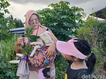 Emak-emak Viral Gendong Cempe Kayak Bayi Ternyata Bidan di Kulon Progo