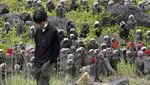 Deretan Patung Jizo Jadi Objek Wisata di Prefektur Tochigi Jepang