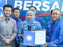 Khofifah-Emil Semringah Usai Resmi Diusung PAN ke Pilgub Jatim 2024