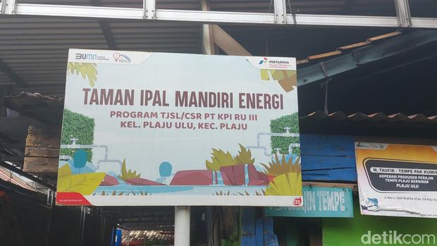 Papan IPAL Kampung Tempe Palembang.