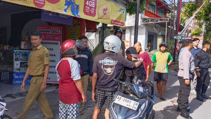 Suasana pasca aksi penganiayaan yang dialami seorang pelajar di Pengasih, Kulon Progo, Senin (3/6/2024).