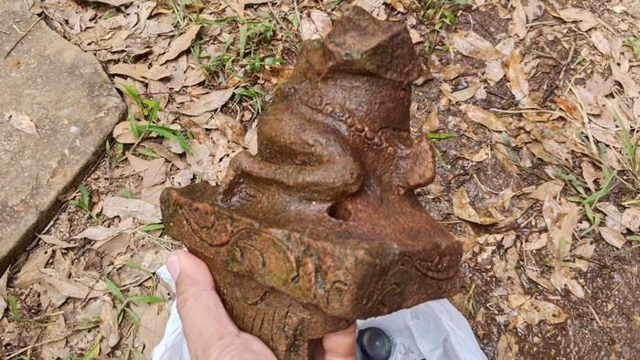 Penemuan artefak terakota di sekitar Candi Bubrah, Dukuh Duplak, Desa Tempur, Kecamatan Keling, Jepara. Foto diunggah Senin (3/6/2024).