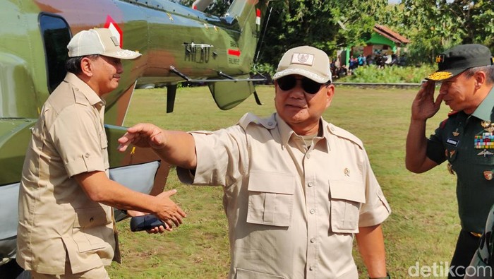 Prabowo Subianto berkunjung ke Kalurahan Banyusuco, Kapanewon Playen, Kabupaten Gunungkidul.