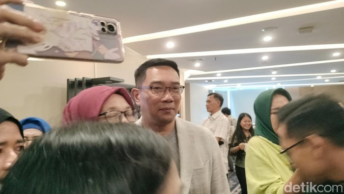 Ridwan Kamil saat hadir di di acara Urban Dialogue di Jakarta pada Senin (3/6/2024).