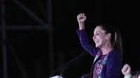 Sheinbaum, seorang ilmuwan iklim, memenangkan sekitar 58-60 persen suara, menurut hasil resmi awal dari National Electoral Institute. AP Photo/Marco Ugarte.