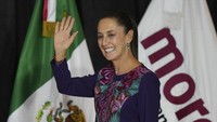 Sheinbaum membuat sejarah di negara yang dilanda kekerasan kriminal dan berbasis gender yang merajalela. AP Photo/Fernando Llano.