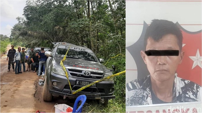 TKP yang dipasang police line dan Herman saat diamankan.