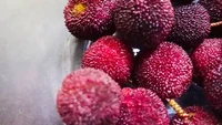 Sekilas mirip dengan leci, di China ada buah bernama Yangmei yang masuk dalam kategori berry. Rasanya disebut mirip perpaduan strawberry dan raspberry dengan sentuhan herbal. Foto: Food Box HQ
