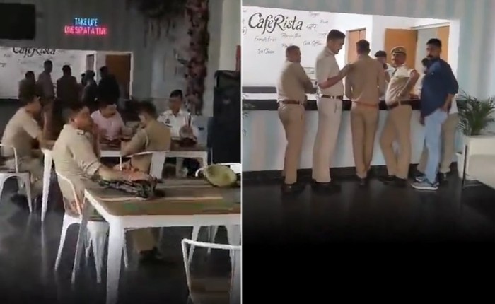 Di Kafe India Ini Pengunjung Bisa Ngopi Bareng Polisi