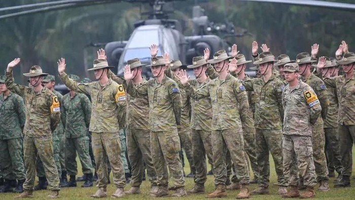 Australian army soldiers take part in the opening of the Super Garuda Shield joint military training exercise in Baturaja, South Sumatra province, Indonesia, August 3, 2022. (File photo: Reuters)
