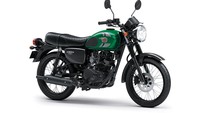 W175 SE hadir dengan warna eye catching-nya, Metallic Smoke Gold, serta Candy Arsenit Green. Foto: Dok. Kawasaki Motor Indonesia (KMI)