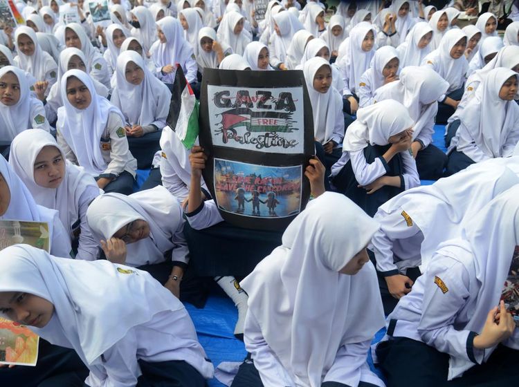 Pelajar di Aceh Gelar Doa Bersama untuk Palestina