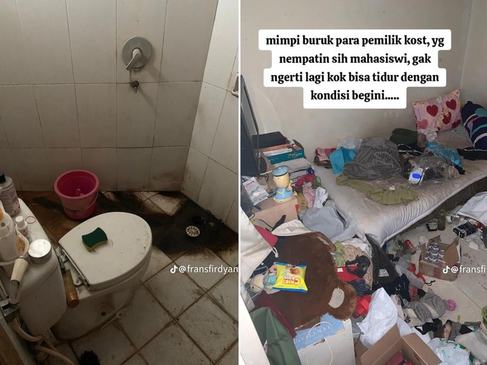 Pemilik kamar kos terkejut melihat kondisi kamar yang penuh dengan sampah hingga mengeluarkan aroma busuk. Situasi kamar tersebut langsung viral di media sosial