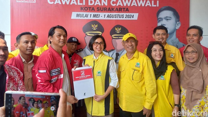 Ketua DPD Golkar Solo Sekar Tandjung saat menemui pengurus DPC PKB dan DPD Golkar Solo, Selasa (4/6/2024).