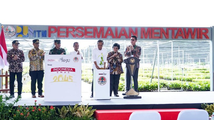 Presiden RI Joko Widodo (Jokowi) meresmikan Persemaian Mentawir