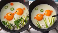 Gemas! Telur Ceplok Berbentuk Ikan Mas Ini Bisa Jadi Ide Sarapan