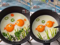 Gemas! Telur Ceplok Berbentuk Ikan Mas Ini Bisa Jadi Ide Sarapan