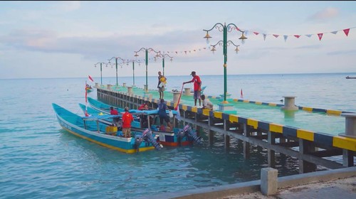 Ilustrasi dermaga nelayan