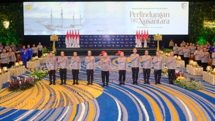 Kapolri Jenderal Polisi Listyo Sigit Prabowo secara resmi membuka rapat kerja teknis (Rakernis) Badan Pemelihara Keamanan (Baharkam) Polri Tahun 2024 (dok istimewa)