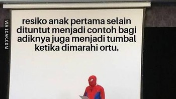 Anak pertama juga sering jadi tumbal. Foto: 1cak