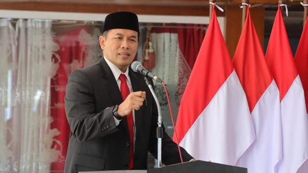 Pelantikan pejabat Pemkab Wonogiri di Pendapa Rumah Dinas Bupati Wonogiri.
