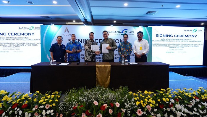 Penandatanganan Perjanjian Pengelolaan Novotel Jakarta Cikini serta MoU Pengembangan Lahan Tebet