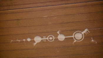 Lingkaran tanaman di Amesbury di Salisbury, Inggris, adalah salah satu tempat misterius di Google Maps. Lingkaran tanaman adalah sebuah fenomena di mana tanaman diratakan dalam pola yang rumit, sering kali dalam formasi melingkar. Meskipun beberapa crop circle terbukti tipuan, namun ada juga yang masih belum bisa dijelaskan. (Foto: Dok. Google Maps)