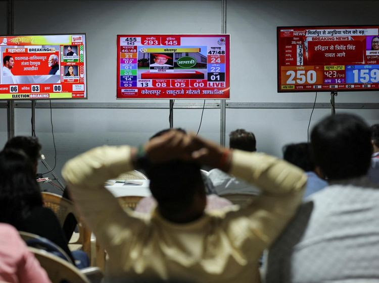 Potret Menanti Hasil Penghitungan Suara Pemilu India