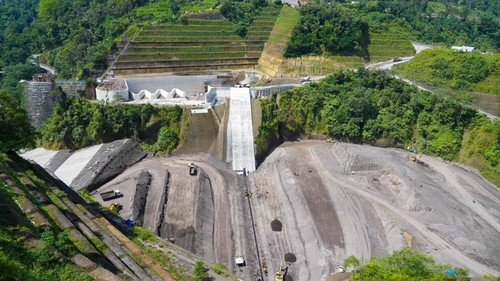 Proyek pembangunan Bendungan Sidan dari wilayah Kabupaten Badung, Bali, Rabu (5/6/2024). (Dok. Pemkab Badung)